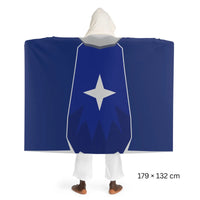 OSRS Hooded Sherpa Fleece Blanket Cape - Runescape Saradomin God Symbol
