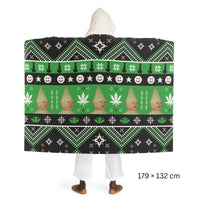 Old School Runescape Hooded Blanket Sherpa Fleece - OSRS Gnome Child Inspired Stoner Birthday & Christmas Gift Idea