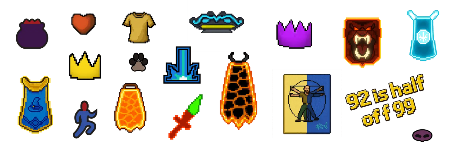runescape merch, neon signs, text signs, t-sihirts.
