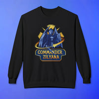 Commander Zilyana RuneScape sweatshirt front print, GWD Saradomin boss crewneck, OSRS merch