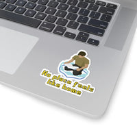 No place feels like home RuneScape sticker on laptop, emotional OSRS quote merch decal