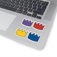 OSRS partyhat sticker set placed on a laptop, Old School RuneScape merch stickers and a fun gift for gamers