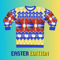 RuneScape Easter Blue all-over print sweatshirt – OSRS spring gaming merch