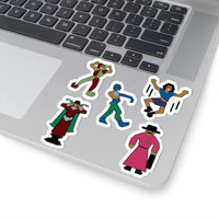 OSRS emote sticker set placed on a laptop, Old School RuneScape merch stickers and a fun gift for gamers