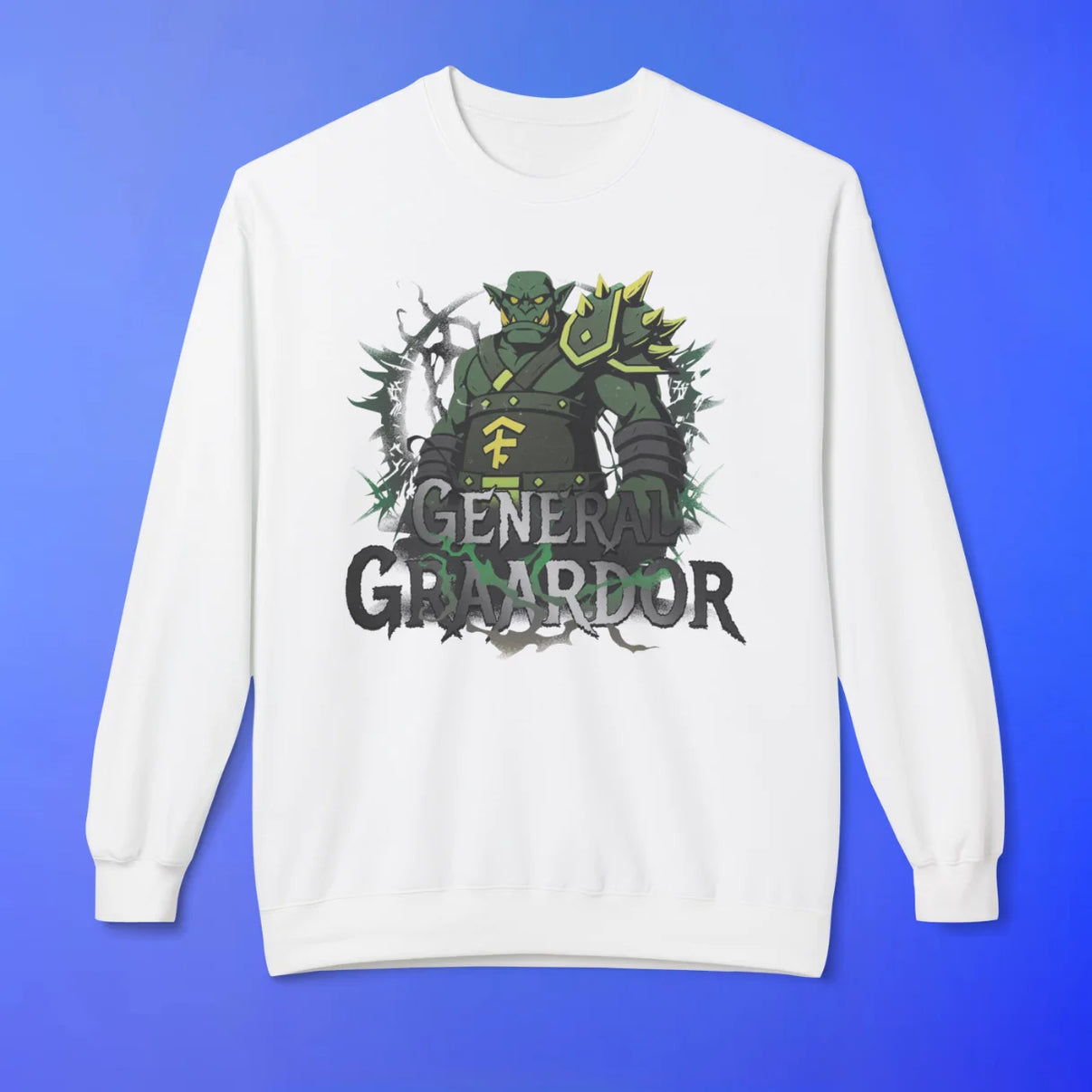 General Graardor RuneScape sweatshirt front print, GWD Bandos boss crewneck, OSRS merch