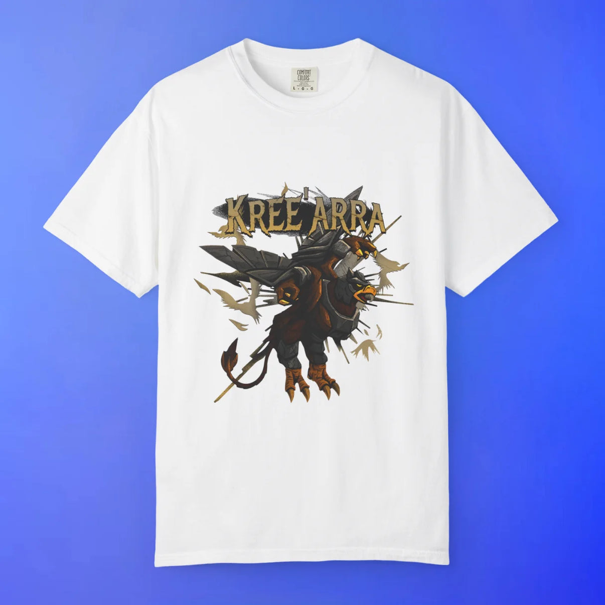 Kreearra GWD Armadyl boss RuneScape t-shirt front print, OSRS graphic tee from CustomScapeArt