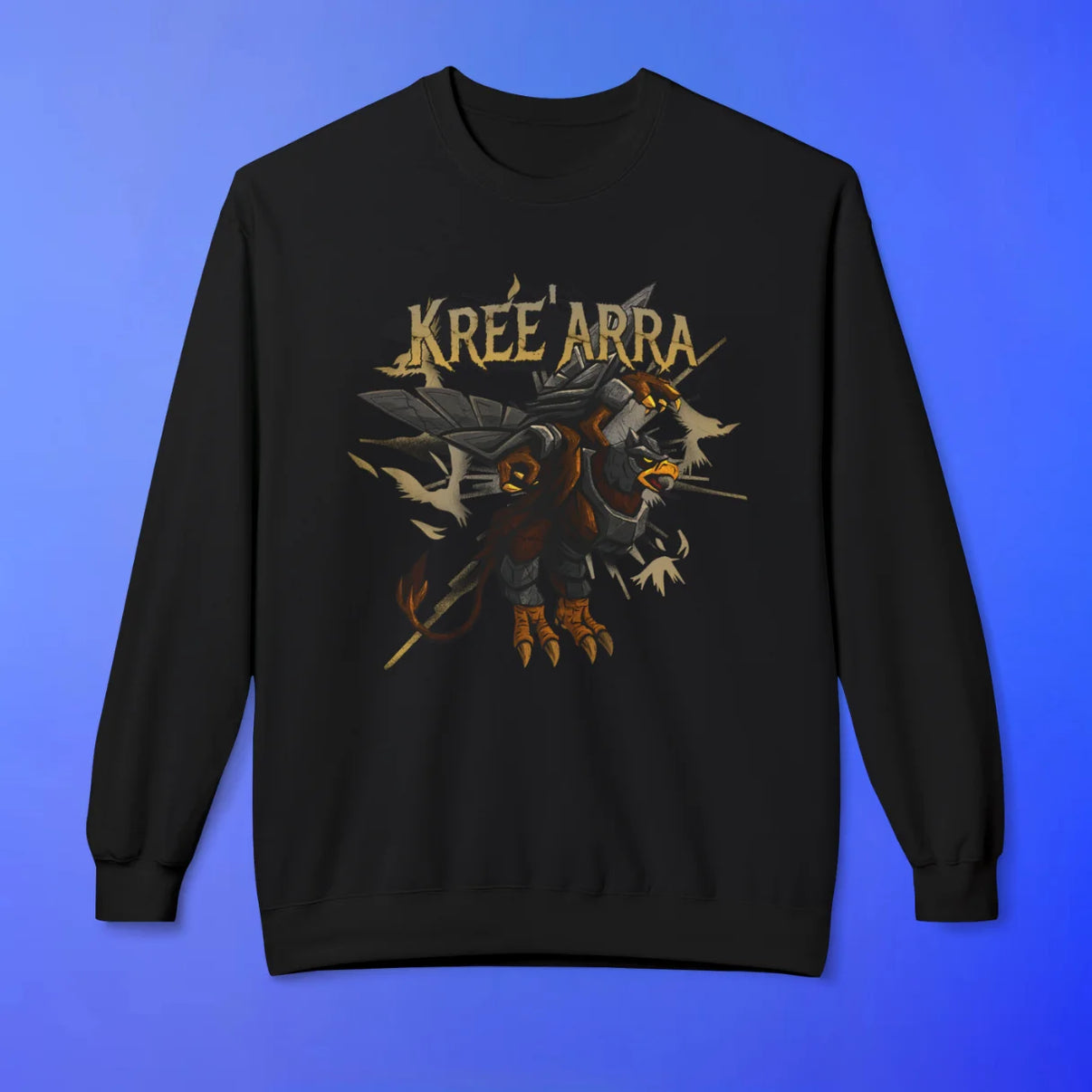 Kreearra RuneScape sweatshirt front print, GWD Armadyl boss crewneck, OSRS merch