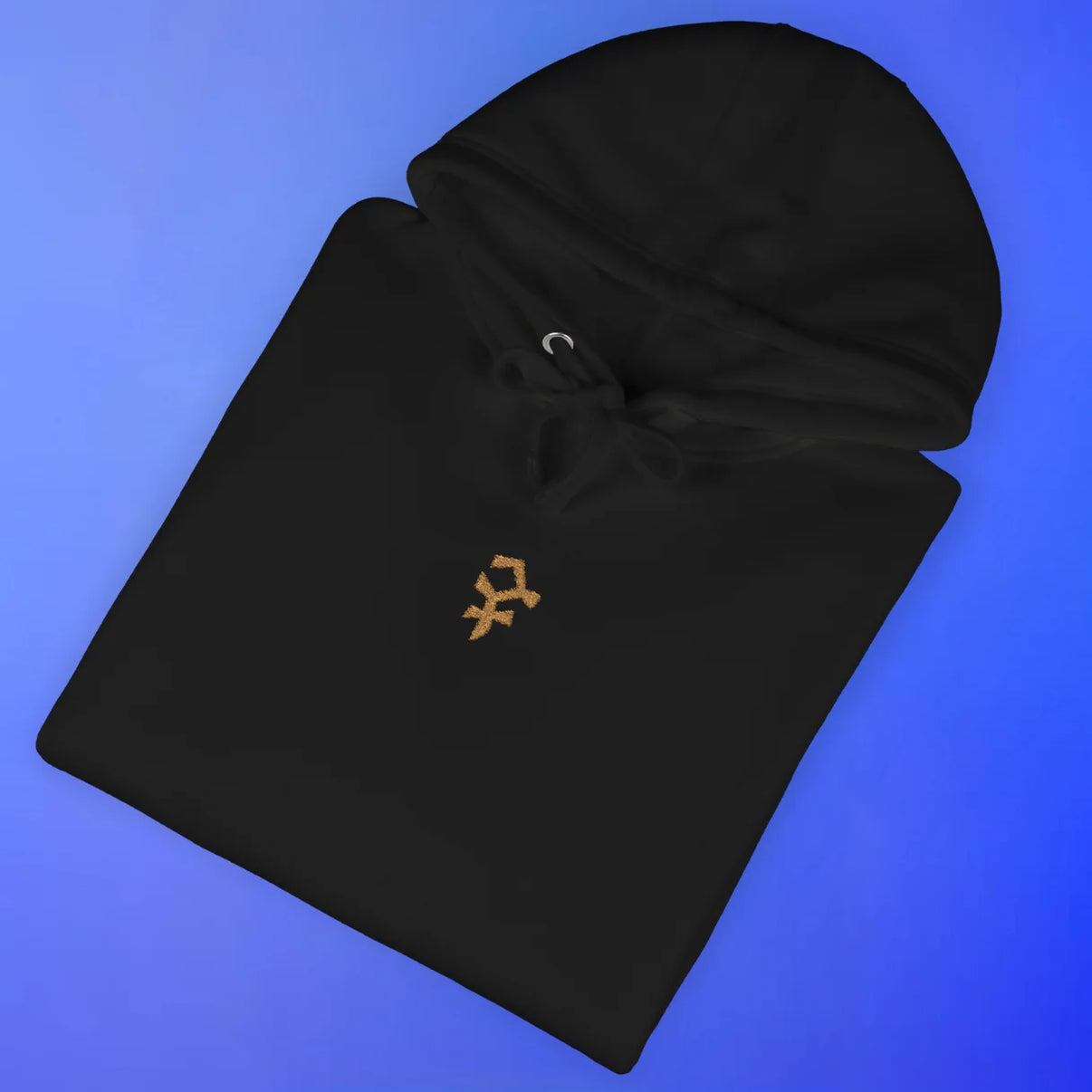 Folded Bandos embroidered hoodie with OSRS inspired symbol, Old School RuneScape merch hoodie and a bold gift for gamers