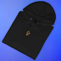 Folded Bandos embroidered hoodie with OSRS inspired symbol, Old School RuneScape merch hoodie and a bold gift for gamers