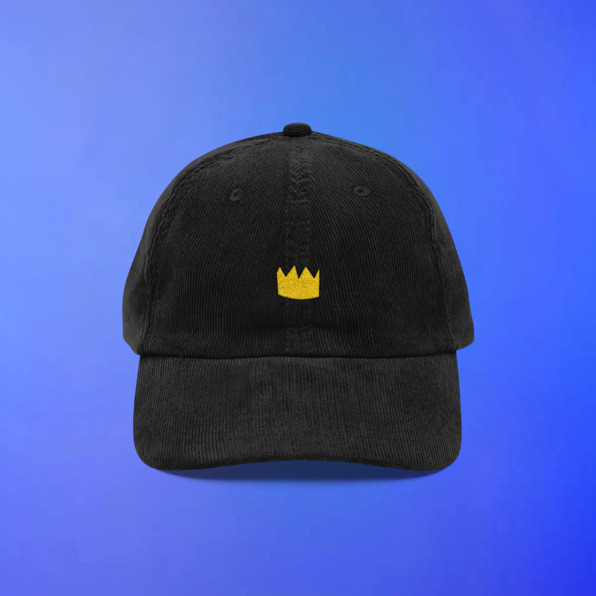 Black corduroy cap with OSRS inspired embroidered design, Old School RuneScape merch cap and a versatile gift for gamers
