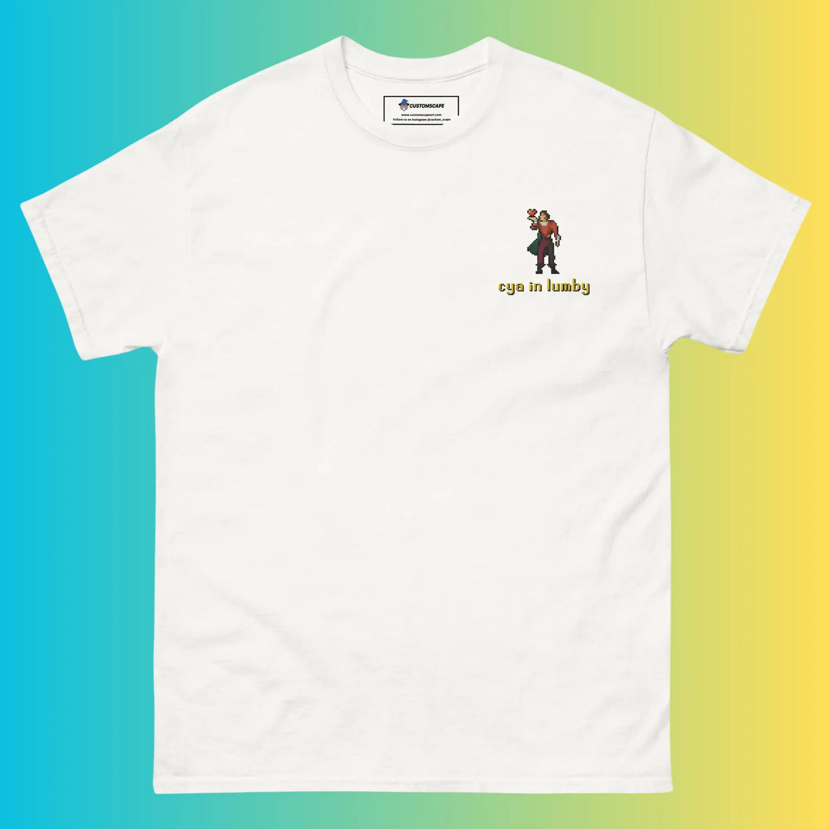 OSRS Cya in Lumby embroidered t-shirt – RuneScape Lumbridge unisex tee