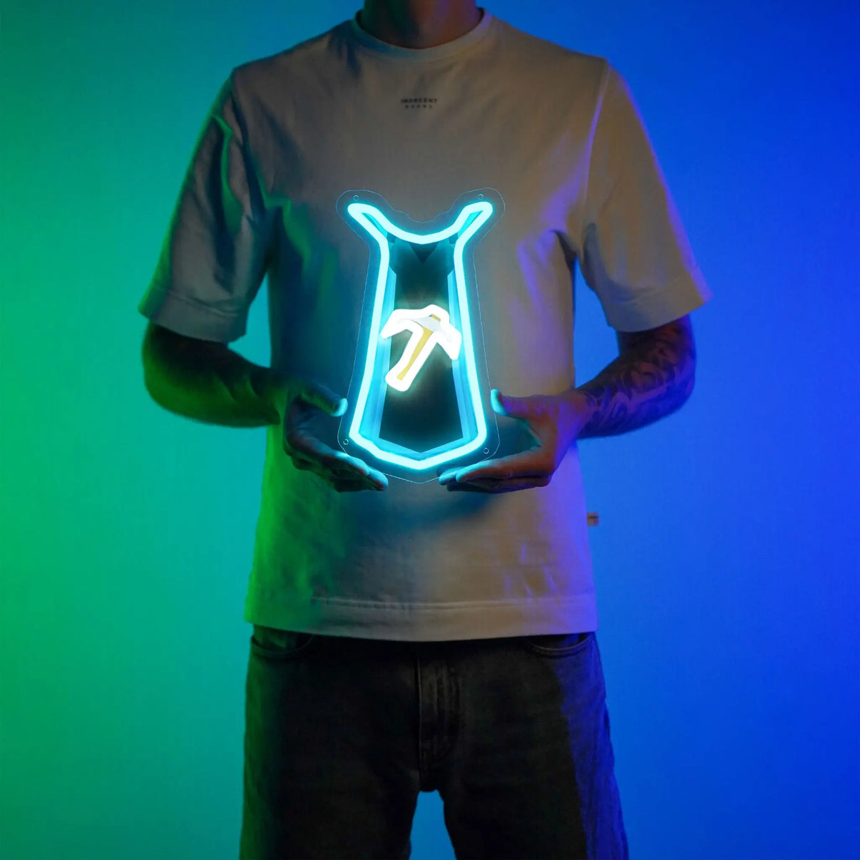 OSRS Mining Skillcape LED neon sign – RuneScape gaming room wall decor