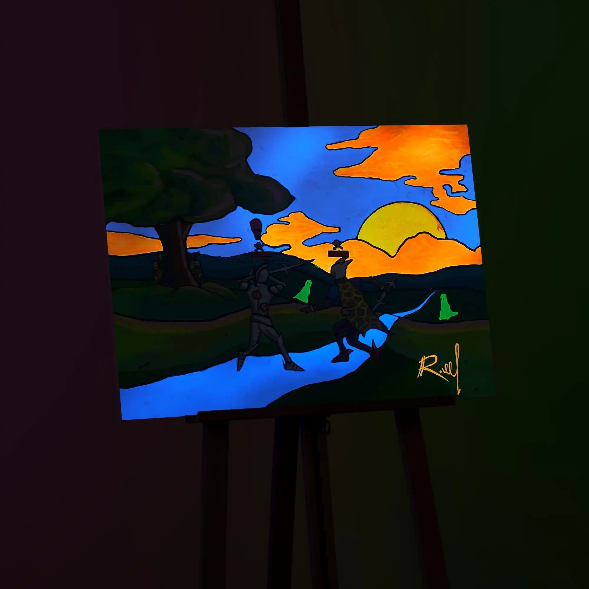 RuneScape Art: A Looter's Dream Glow-in-the-Dark Print on Canvas
