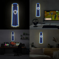 OSRS Rs3 Defence Cape LED neon sign colour options – custom RuneScape wall art