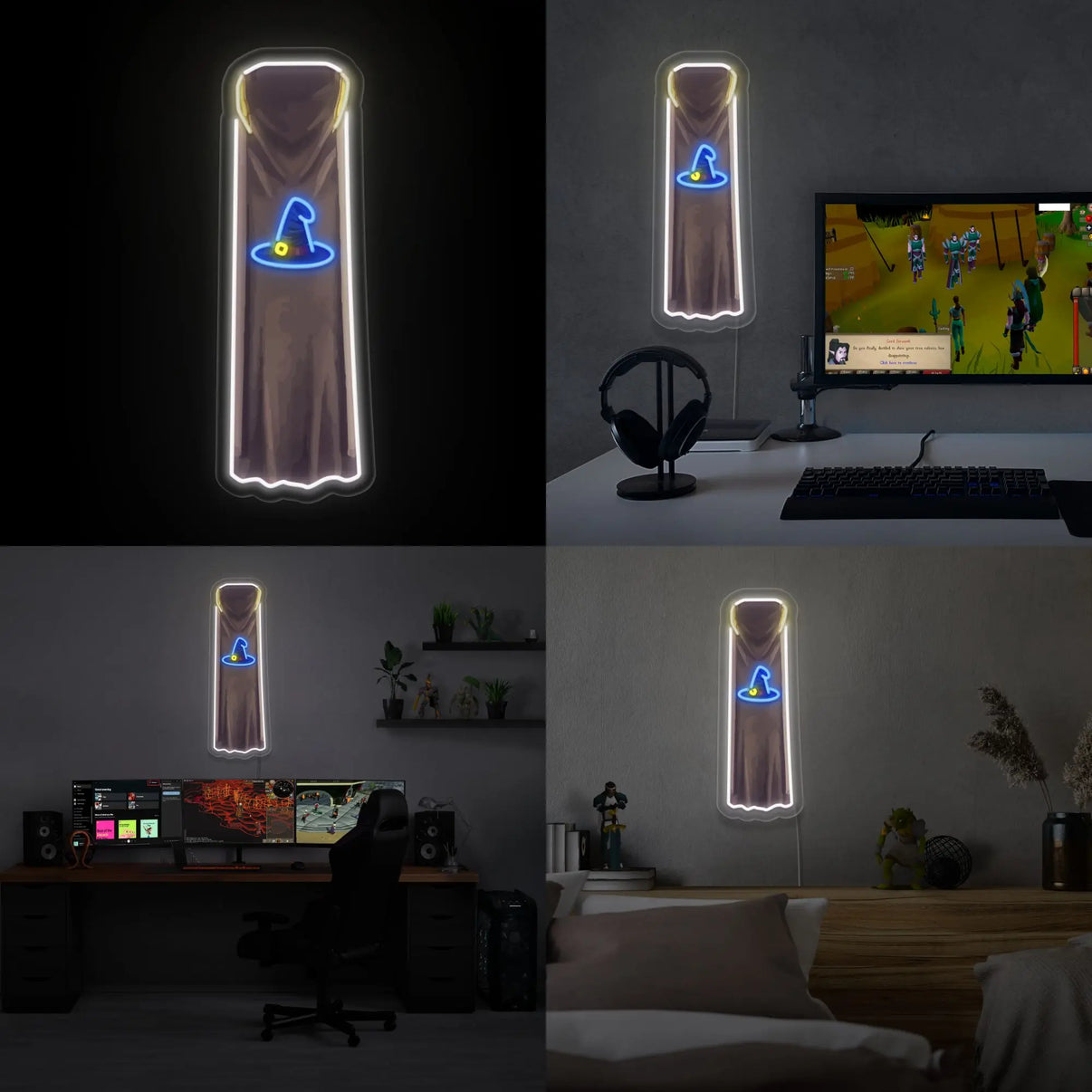 OSRS Rs3 Magic Cape LED neon sign colour options – custom RuneScape wall art
