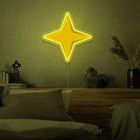 RuneScape Saradomin Symbol neon sign above bedroom – OSRS gaming decor