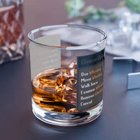 Whiskey glass with an OSRS inspired design from Old School RuneScape, a stylish merch glass and a unique gift for gamers
