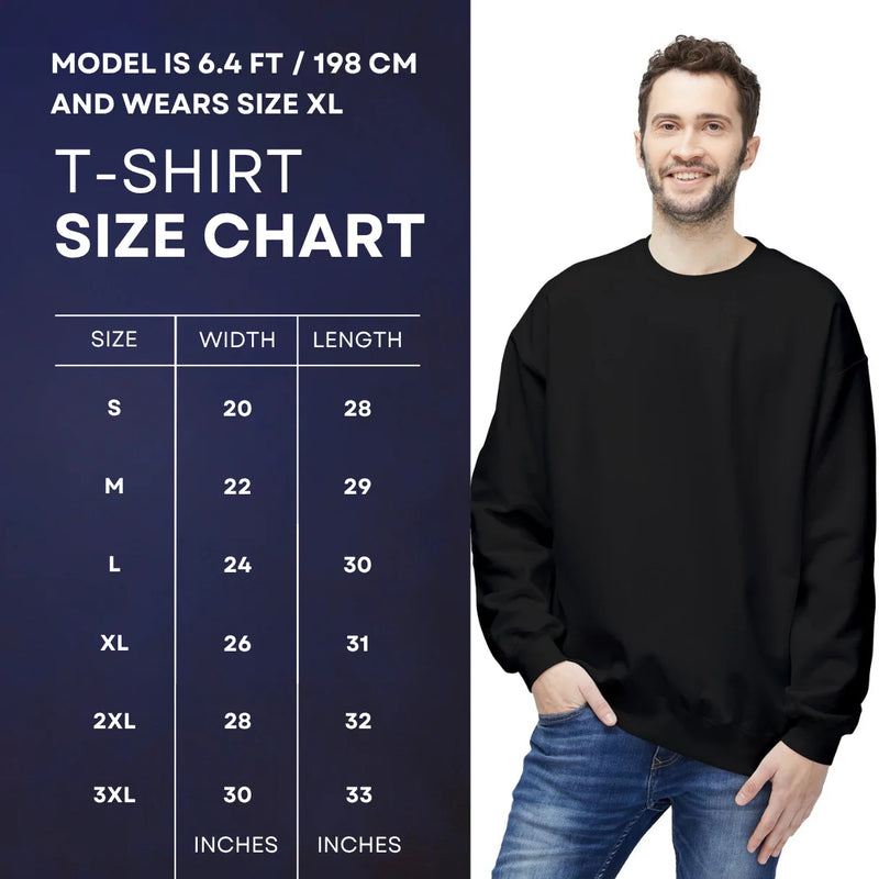 RuneScape GWD boss sweatshirt size guide from CustomScapeArt, OSRS crewneck sizing reference