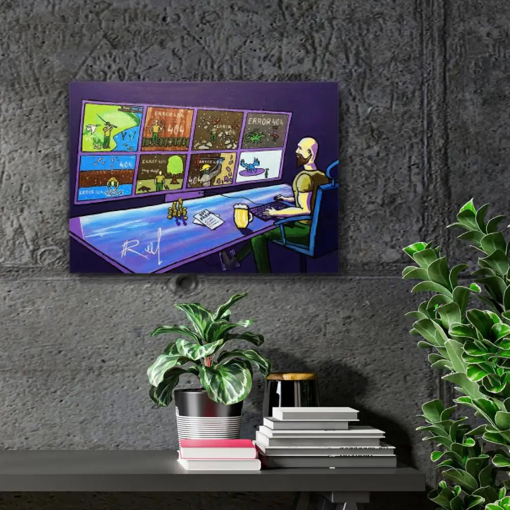 Adorn your wall with this 30x40 cm glow-in-the-dark canvas print of Life of Bot, featuring a vibrant day effect. Great gift for Runescape fans.