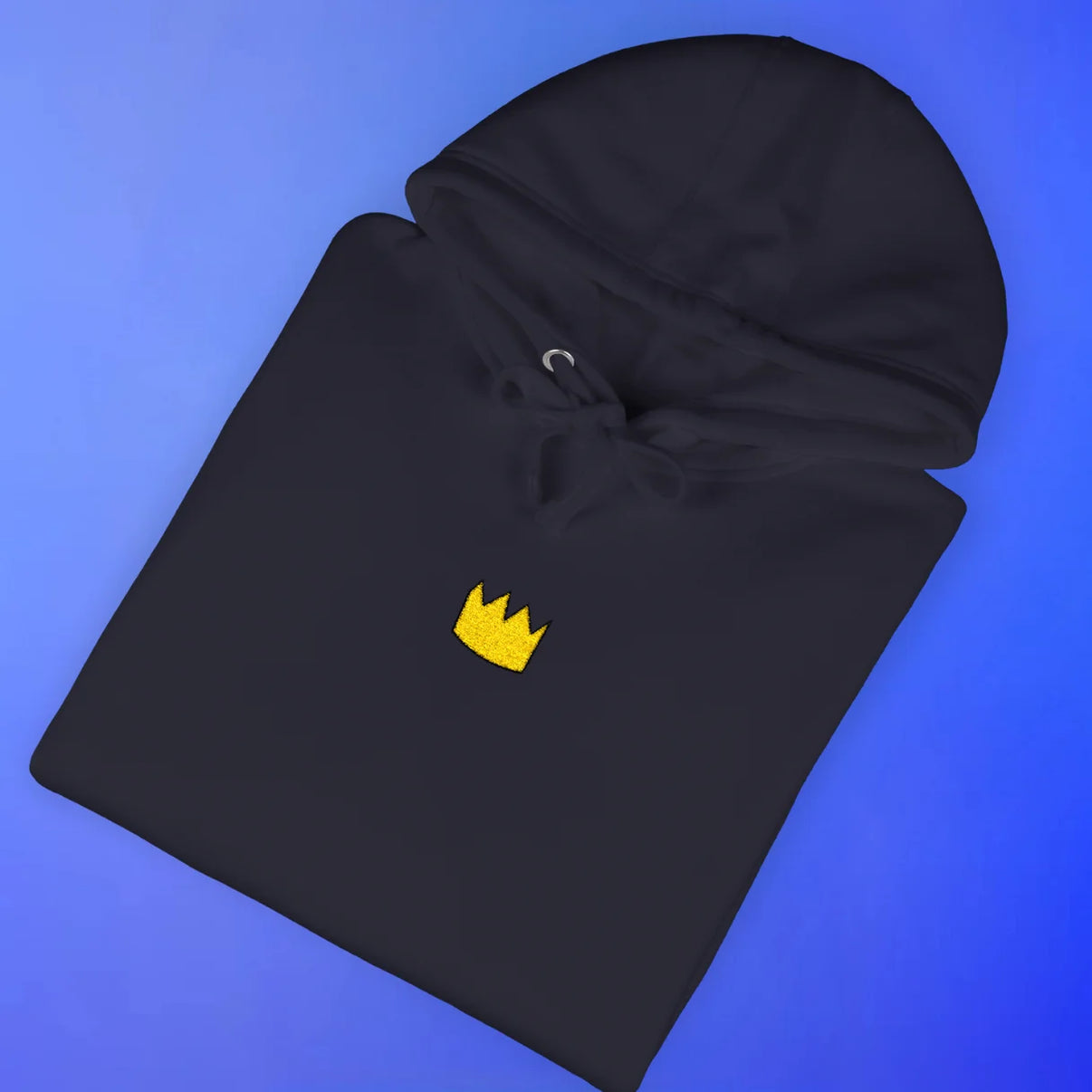 Folded party hat embroidered hoodie with OSRS inspired design, Old School RuneScape merch hoodie and a colorful gift