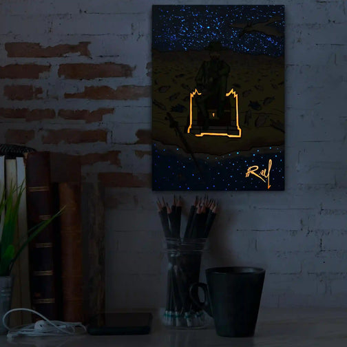 Transform your desk with the Runescape Fisherman Print on Canvas Fan Art Glow in the Dark, emanating a mesmerizing glow-in-the-dark effect at night. Perfect for Runescape enthusiasts seeking immersive decor, this artwork adds a magical touch to your workspace.