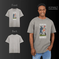 osrs acid washed t-shirt no rats were harmed design, asphalt color
