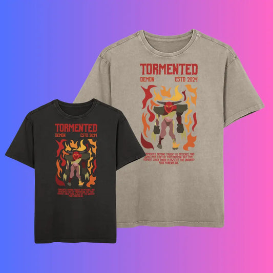 "Tormented Demon" RuneScape Acid Washed T-Shirt