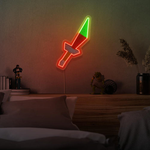 Mount the OSRS Dragon Dagger LED neon sign above your bed to infuse your bedroom with a sense of adventure. Featuring the iconic dagger symbol from the game, this LED neon sign inspires dreams of daring escapades and epic battles in RuneScape.