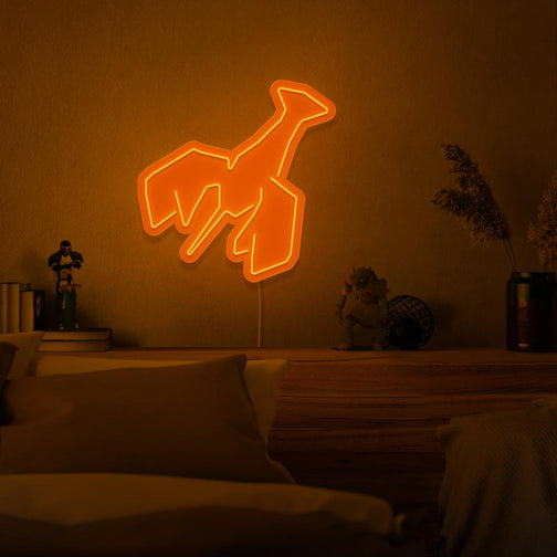 Mount the OSRS Lobster LED neon sign above your bed to inspire dreams of epic adventures and hearty meals in Old School RuneScape. The iconic lobster represents sustenance and survival. A perfect addition to any bedroom, this LED neon sign infuses the space with nostalgia and hunger.