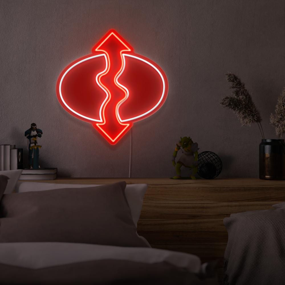 Mount the OSRS Runecrafting LED neon sign above your bed to inspire dreams of mastering magic and creativity in Old School RuneScape. The Runecrafting skill icon represents the concept of magic and mystique. A perfect addition to any bedroom, this LED neon sign infuses the space with a sense of wonder and enchantment.