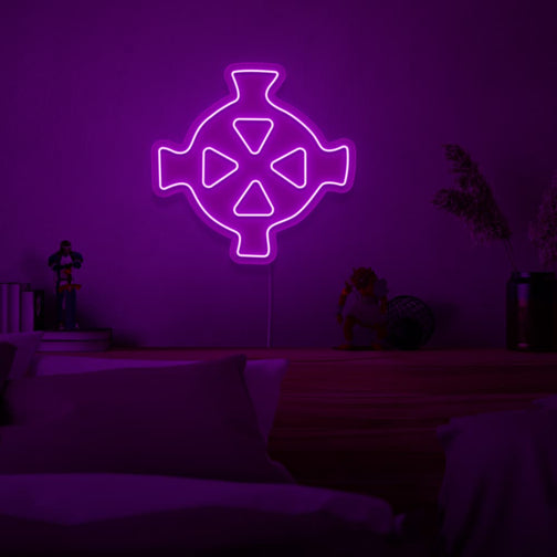 Mount the Runescape Zaros Symbol LED neon sign above your bed to inspire dreams of ancient magic and mystery in RuneScape. The Zaros Symbol represents the powerful influence of Zaros. A perfect addition to any bedroom, this LED neon sign infuses the space with a sense of intrigue and mystique.